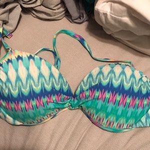 Tie dye push up bikini top